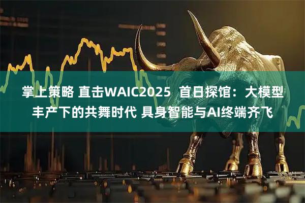 掌上策略 直击WAIC2025  首日探馆：大模型丰产下的共舞时代 具身智能与AI终端齐飞